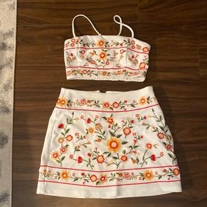 Two piece floral set